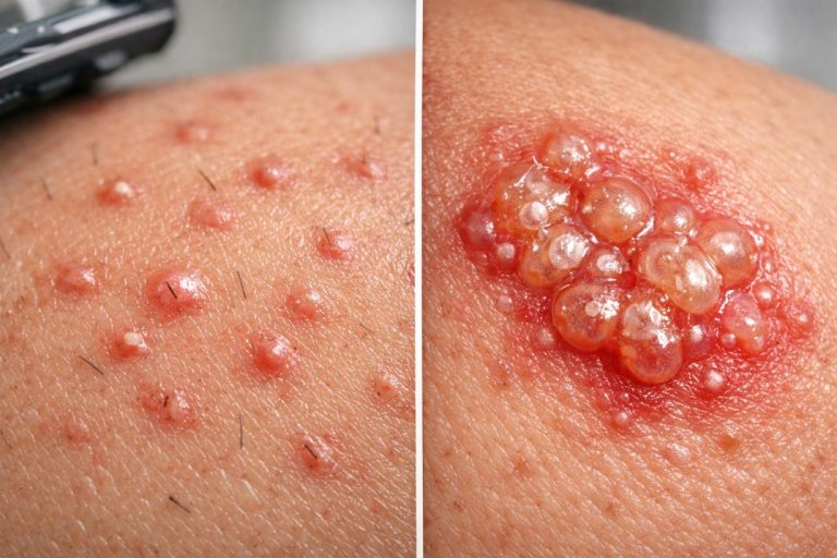 difference between razor bumps and herpes std skin comparison